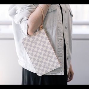 Authentic Louis Vuitton NF Damier Azure Pouch